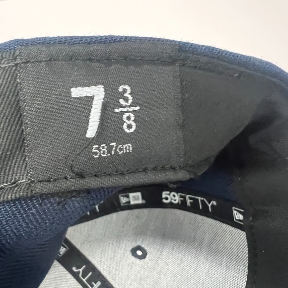 Oklahoma City Thunder New Era Navy/Royal 7 3/8 Official Team Color 2Tone 59FIFTY - Picture 11 of 14